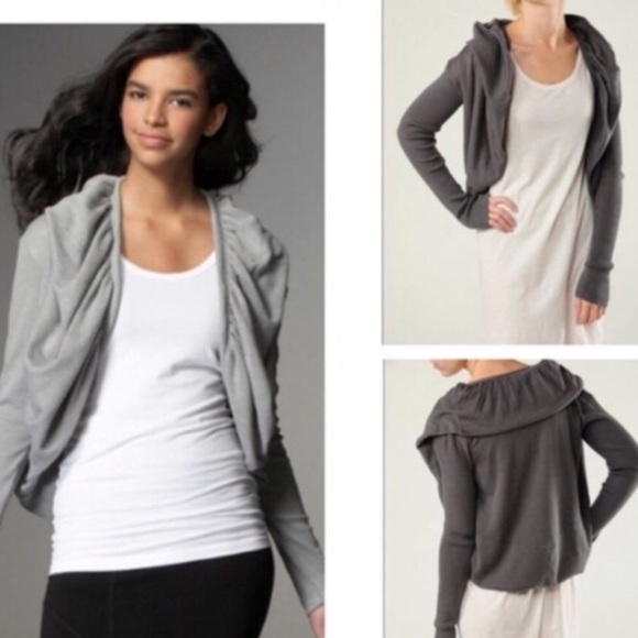 James Perse Sweaters - James Perse KHAKI Shrug Cocoon Bolero Cardigan M